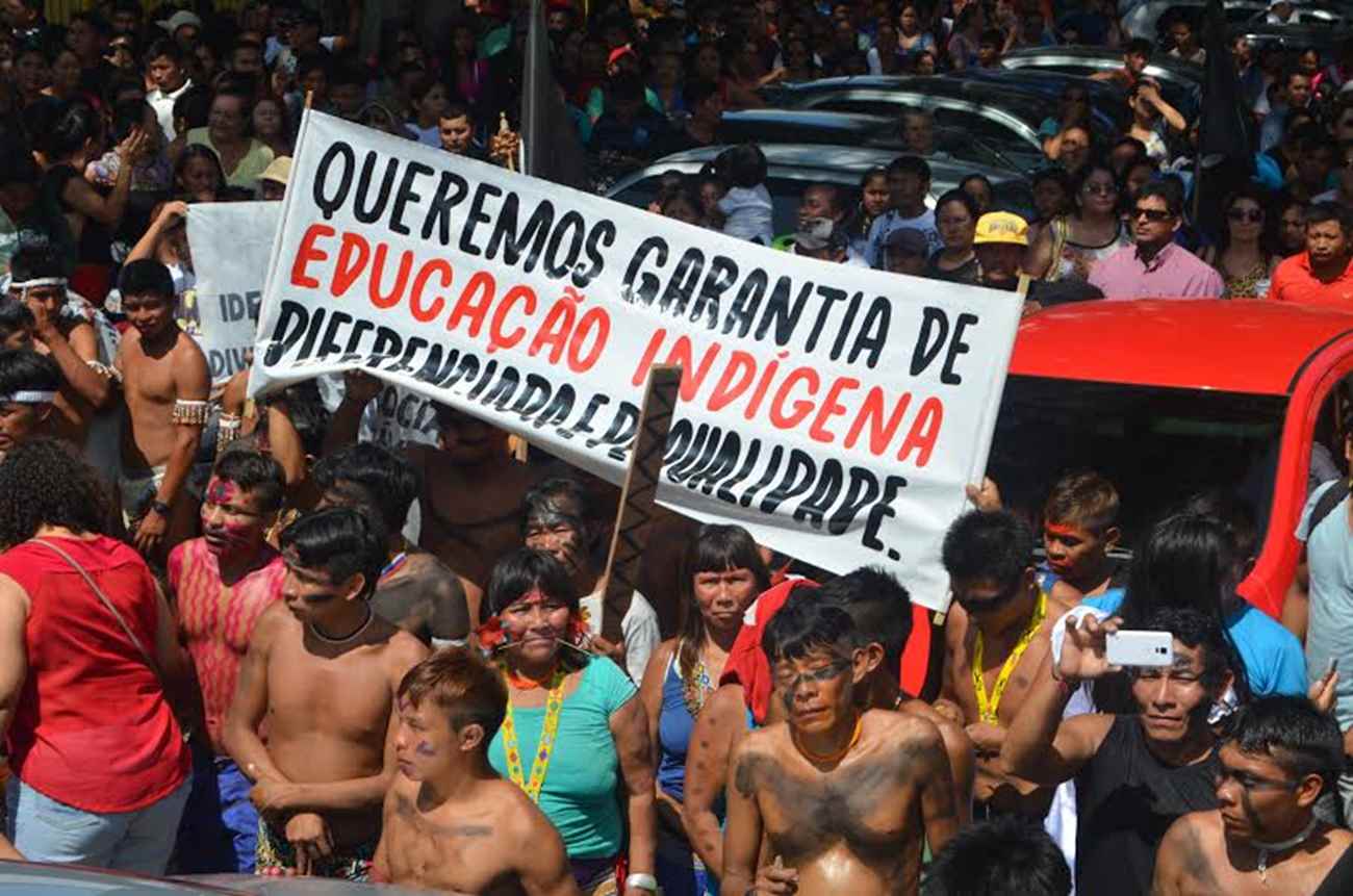 Contra o fim da educação diferenciada em Roraima, indígenas seguem...